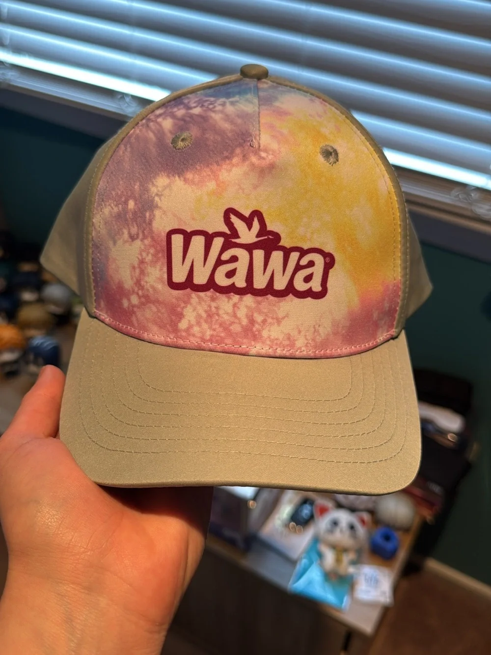 Wawa Tie-Dye Logo Trucker Hat - Pastel Yellow & Pink